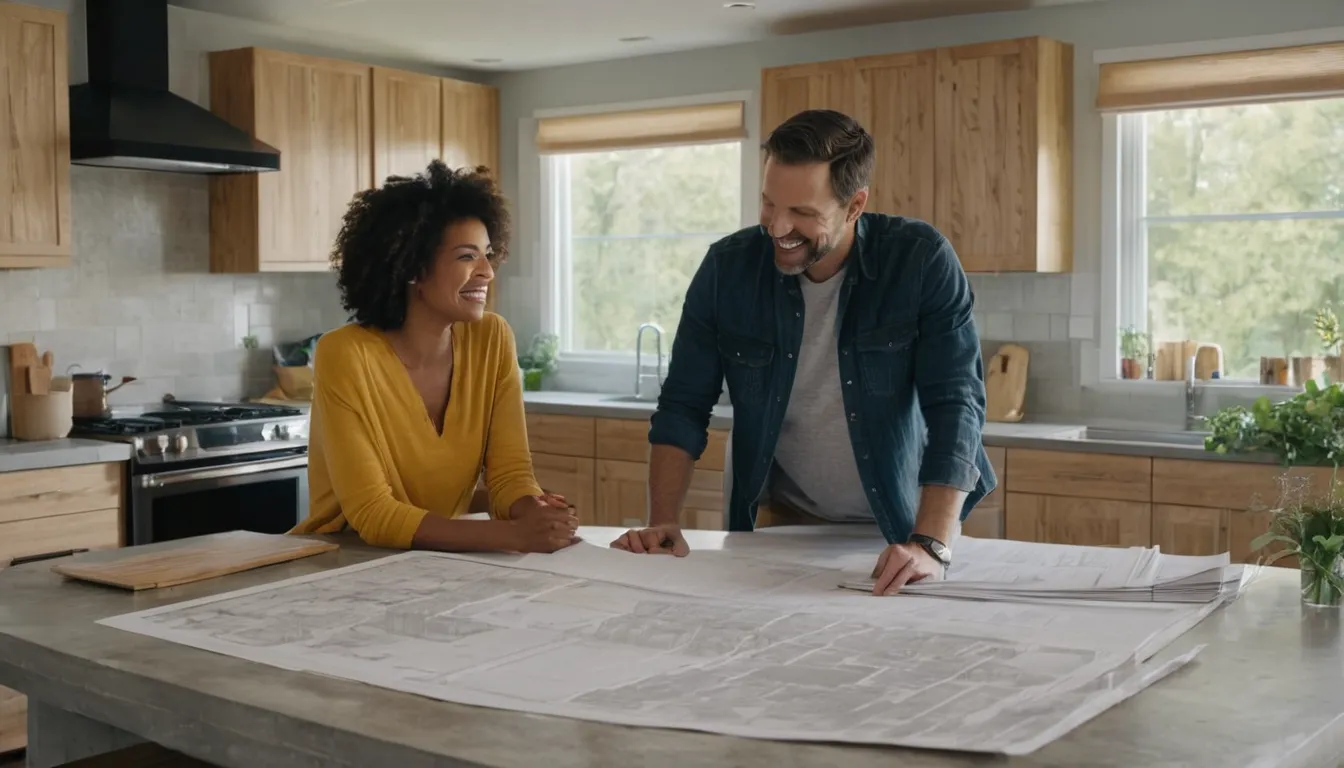 Homeowner couple reviewing a written kitchen remodel quote with a local provider in a Orlando home